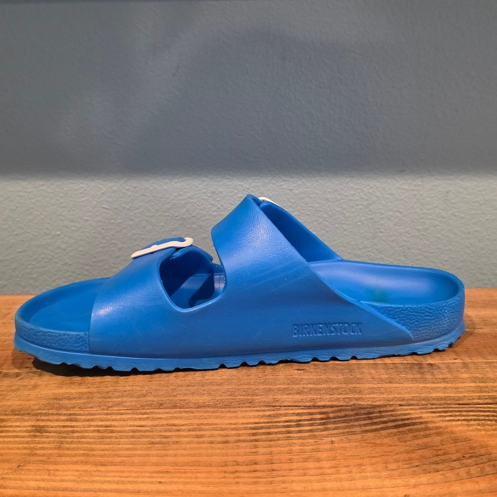 Birkenstock Mens Arizona EVA Sandals Blue Waterproof Slides Size 8 41 - Picture 8 of 12